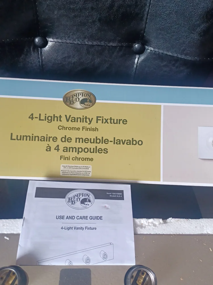 Hampton Bay 4-Light Vanity Fixture - Chrome Finish thumbnail