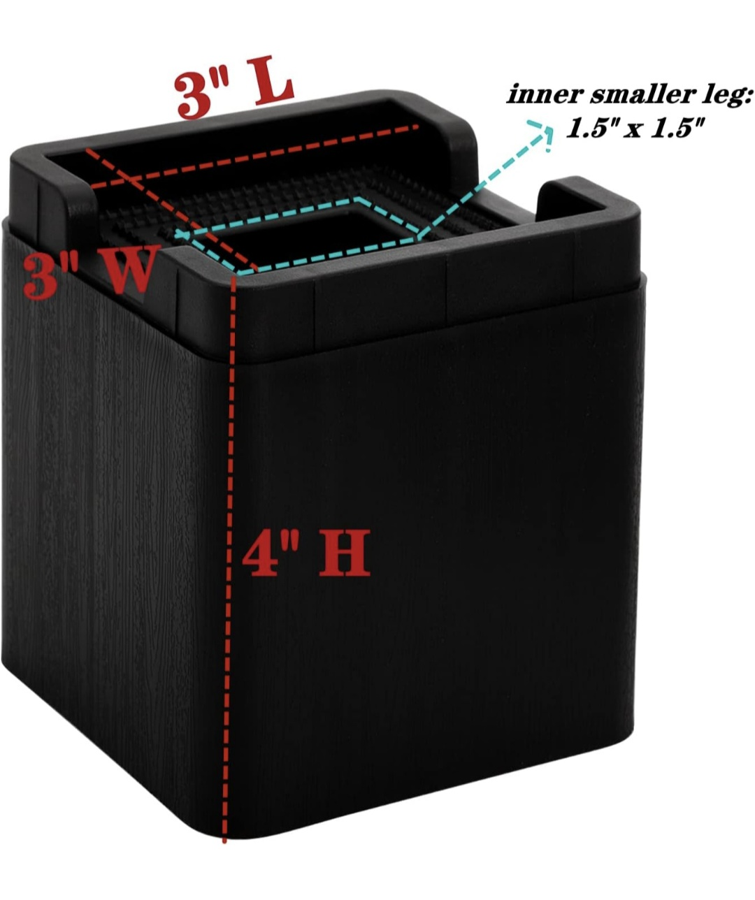 4" H Bed Risers - Black 🏆 - photo 3