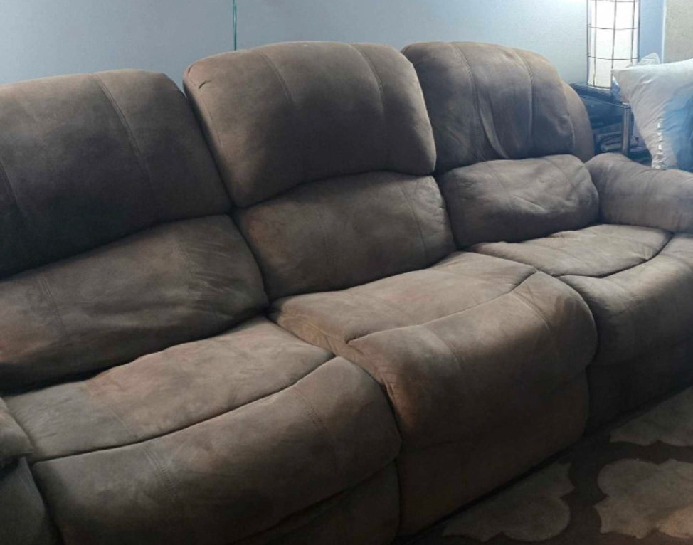 Brown Reclining Sofa Set - photo 3