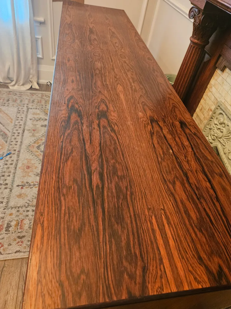 Wooden mcm teak dresser with 9 drawers image indicator(10)