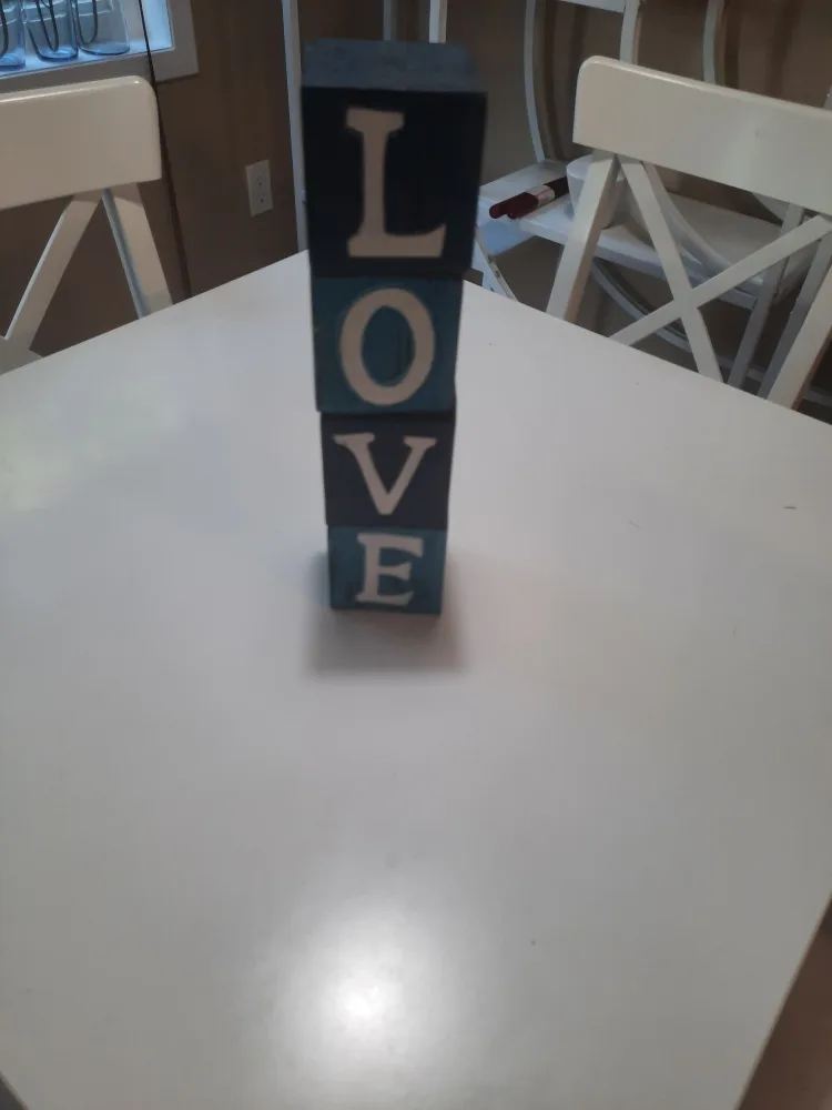 LOVE Wooden Block Decor thumbnail