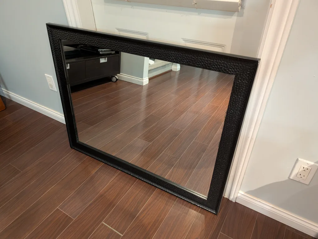 Large Black Framed Mirror thumbnail