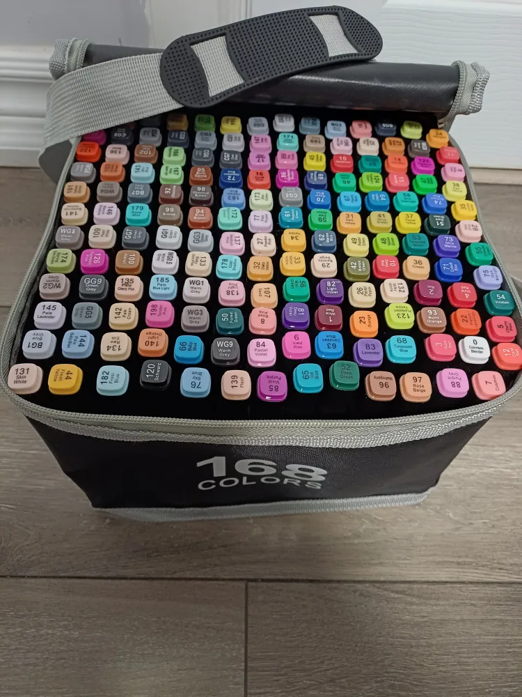 168 Colors Marker Set with Carrying Case image indicator(5)