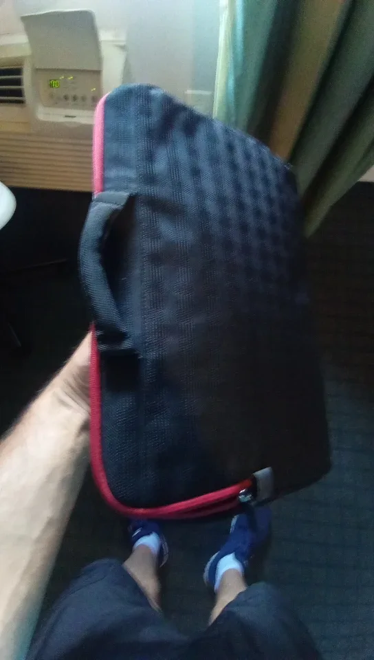 17" Laptop Sleeve - Black with Red Trim thumbnail