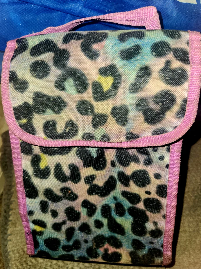 Leopard Print Lunch Bag with Velcro Seal thumbnail