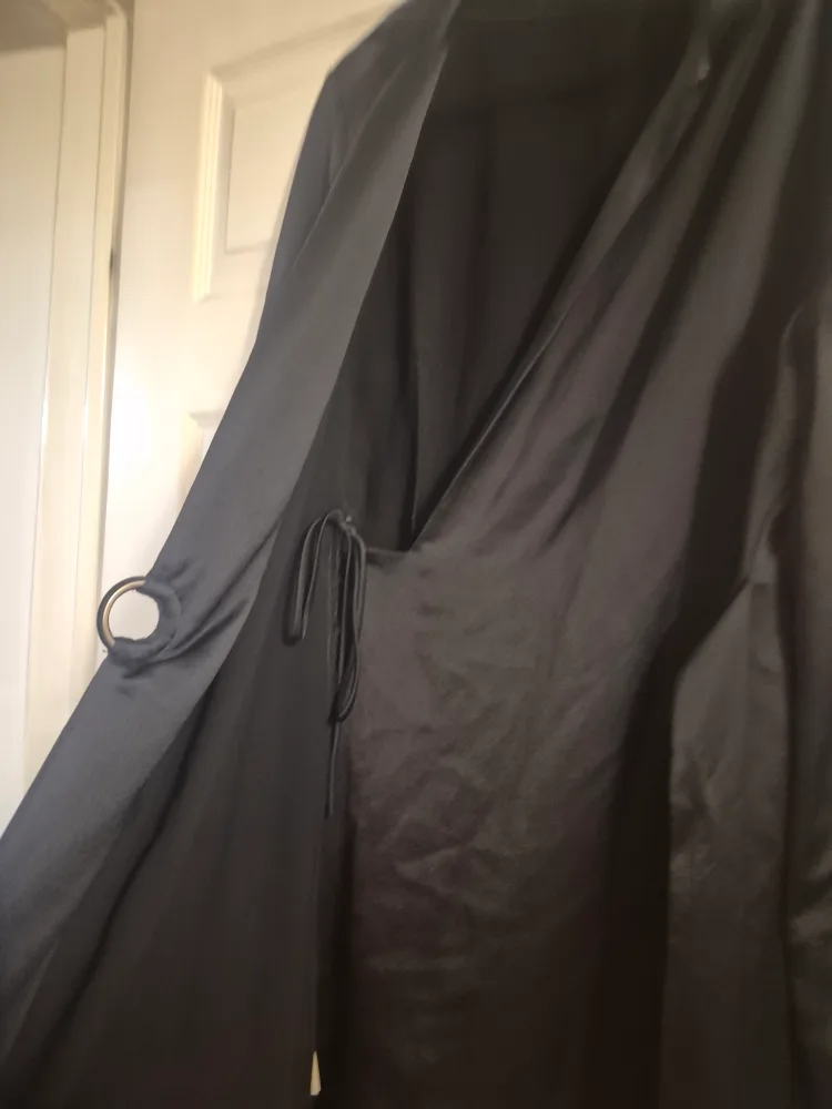MNG Black Wrap Dress - Size 10 thumbnail