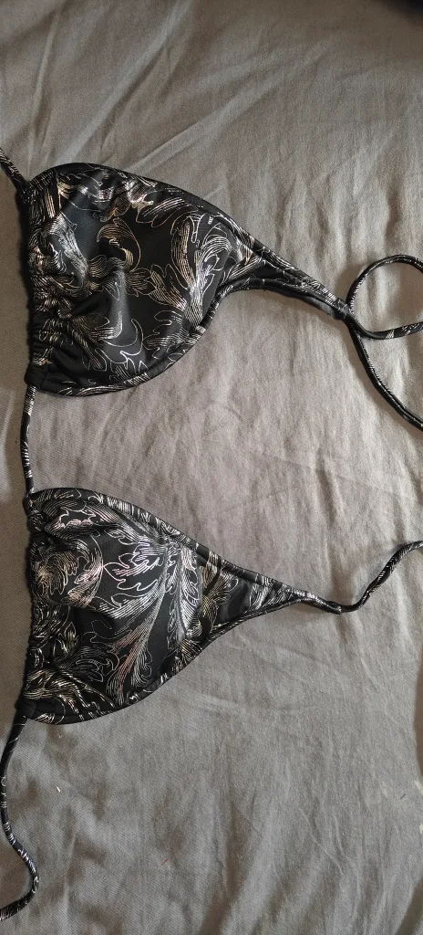 Black & Silver Bikini Top thumbnail