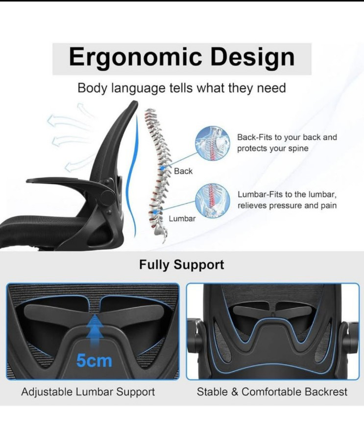 Ergonomic Office Chair - Grey and White - photo 2
