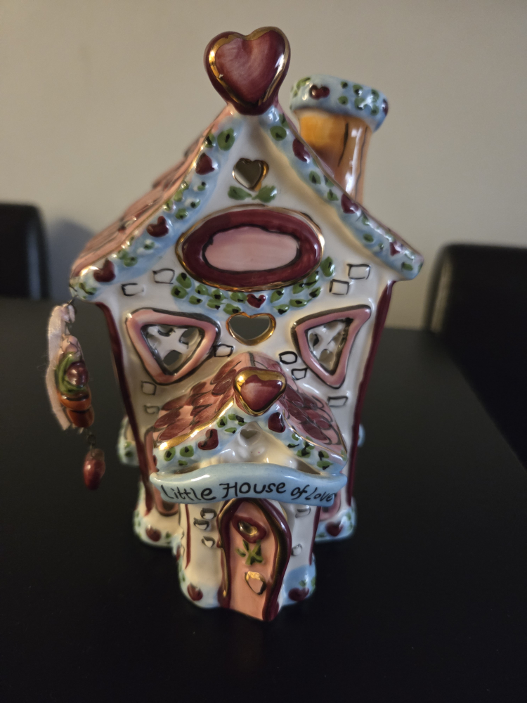 Blue Sky Little House of Love Tea Light Holder