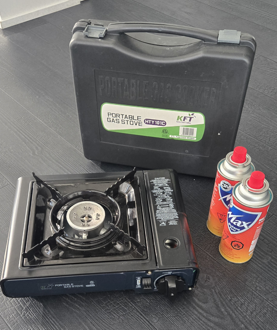 KFT Portable Gas Stove HTY101C with Case (Two gas bottles)