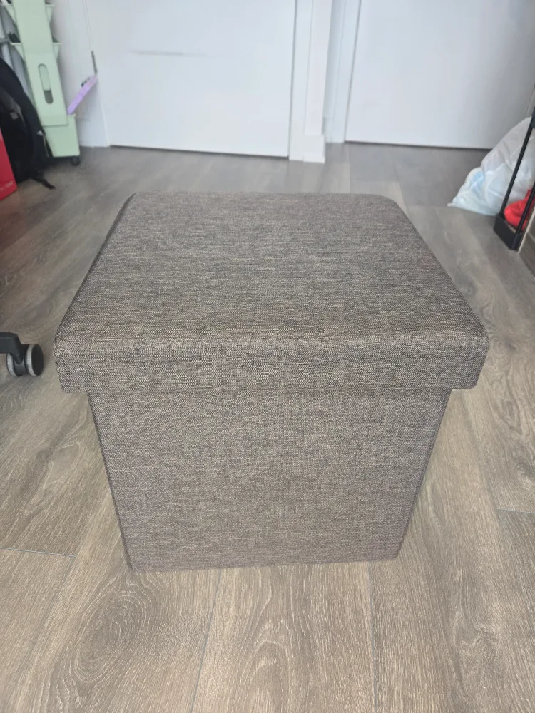 Foldable Square Storage Ottoman thumbnail