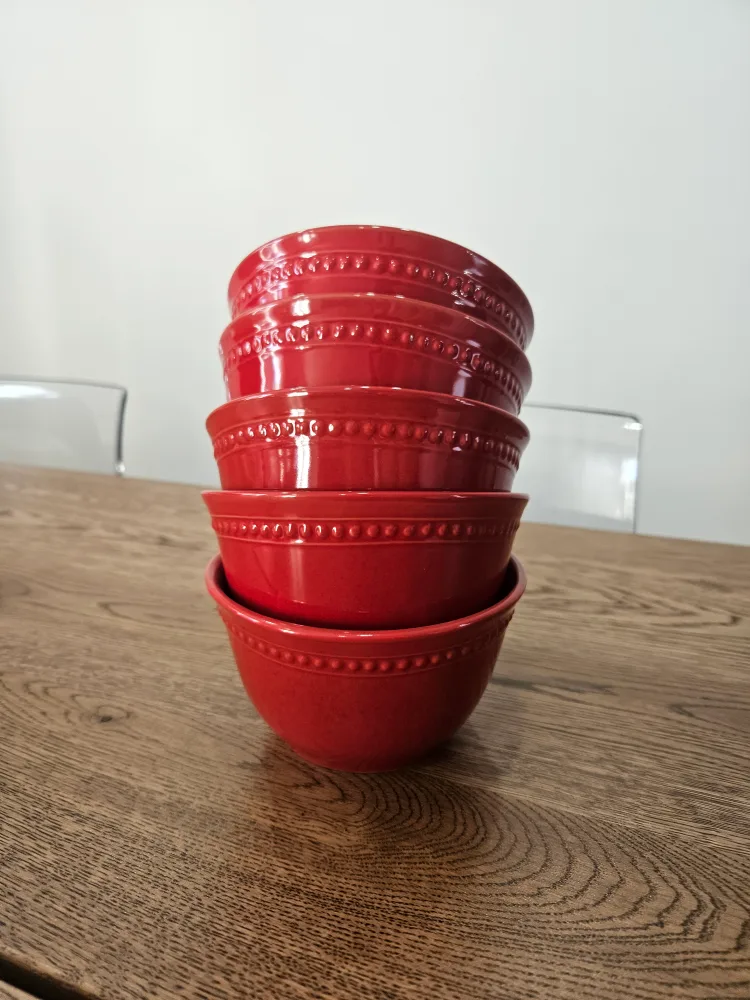 Set of 5 Red Bowls thumbnail
