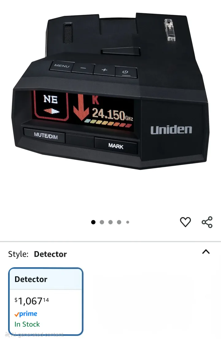 Uniden R8 Extreme Long Range Radar/Laser Detector thumbnail