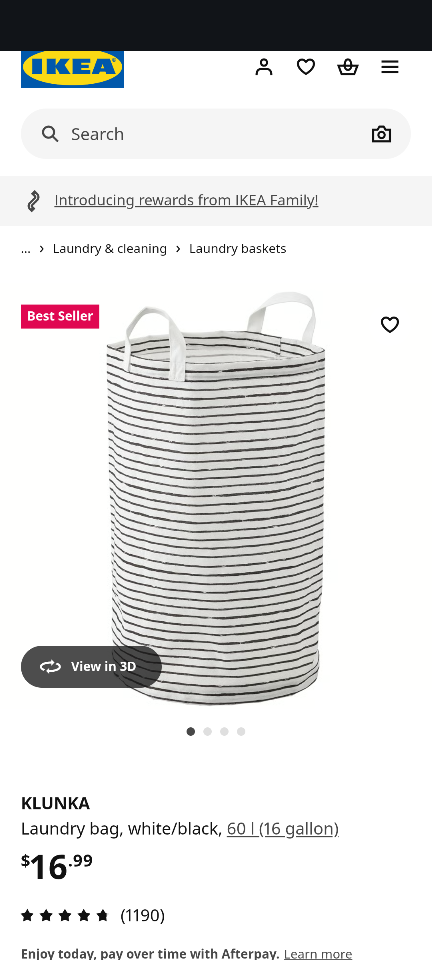 IKEA KLUNKA Laundry Bag