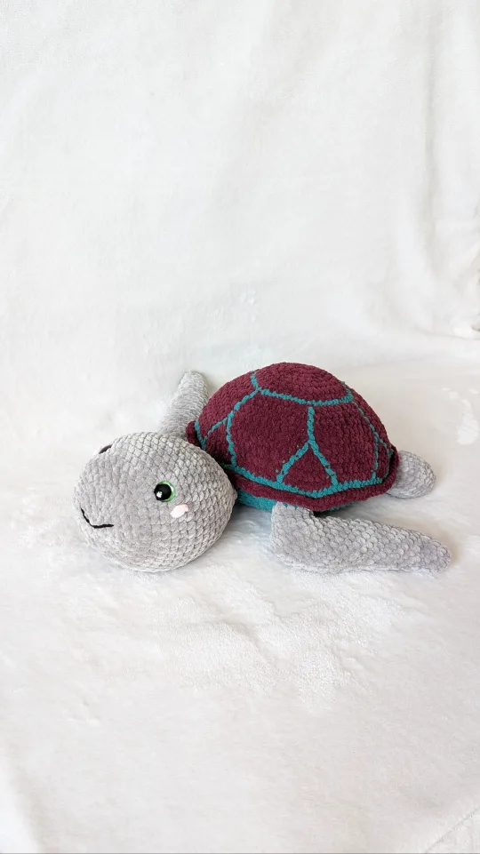 Turtle Plushie, Handmade Crochet Turtle Plush thumbnail