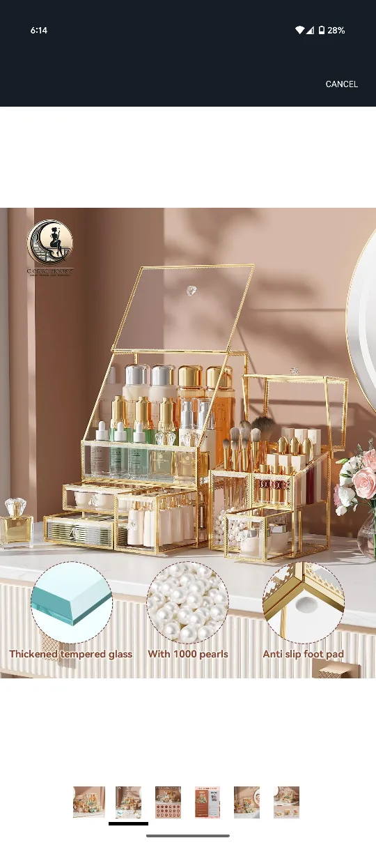 Crystal Home Makeup Organizer image indicator(2)