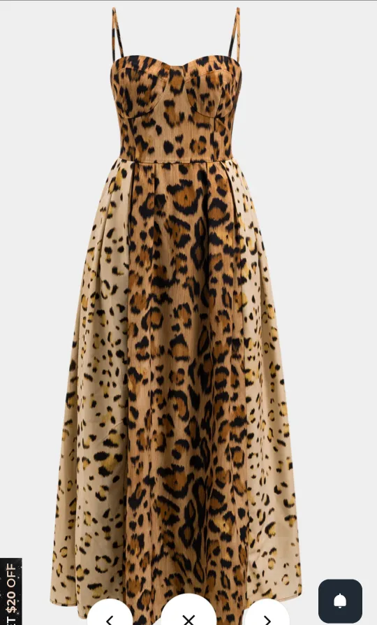 Leopard Print Spaghetti Strap Dress image indicator(5)