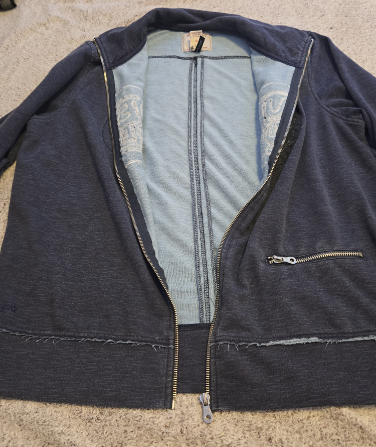 BUFFALO David Bitton - Dark navy blue zipup hoodie. SIZE: L - photo 4