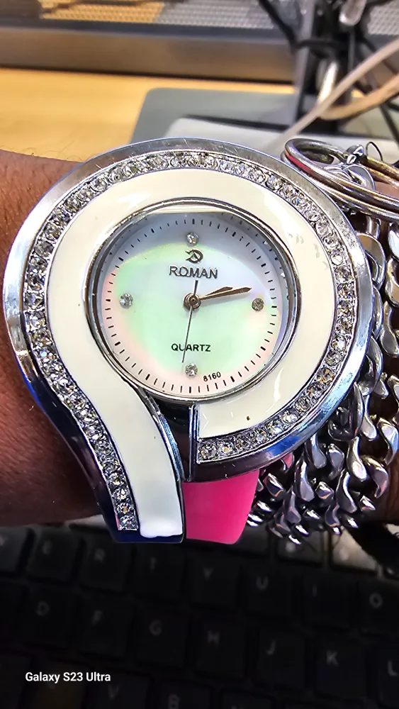 Roman Quartz Watch - Pink Band thumbnail