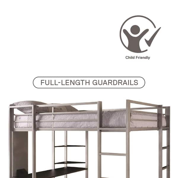 Metal loft bed with desk - photo 3