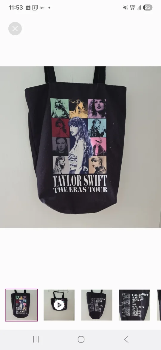 Taylor Swift Eras Tour Tote Bag thumbnail