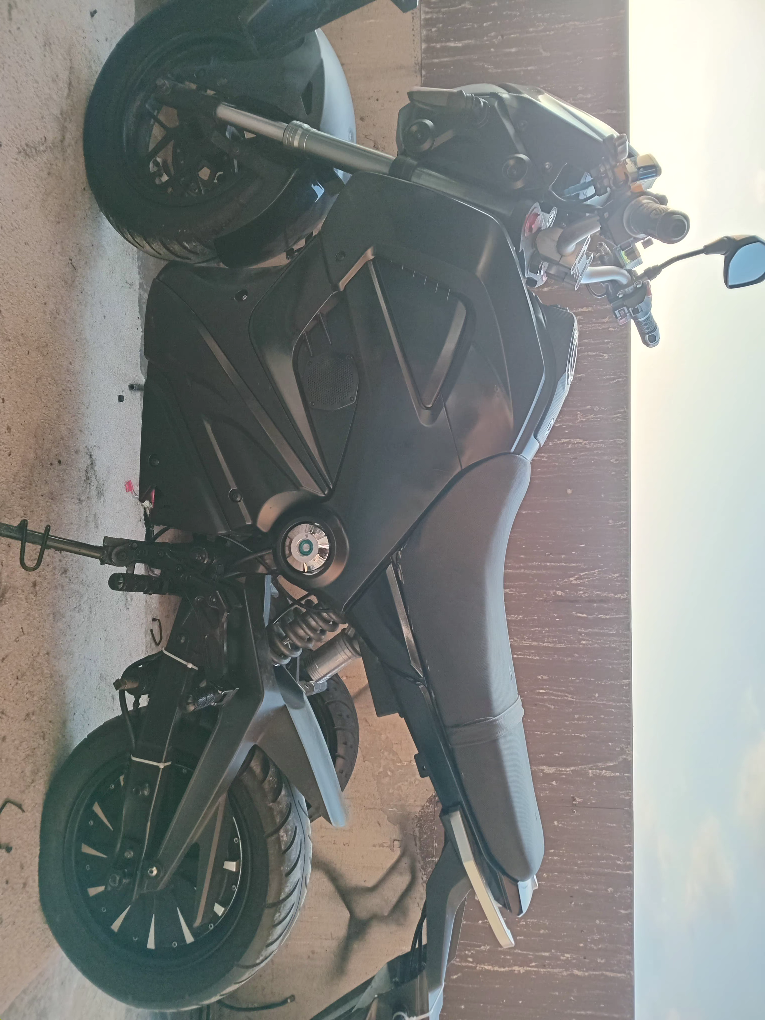 Black Electric Motorcycle