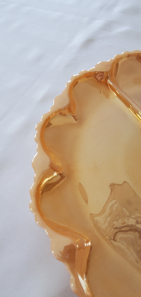Vintage Lustreware 8.5" Glass Divided Serving Dish - photo 2