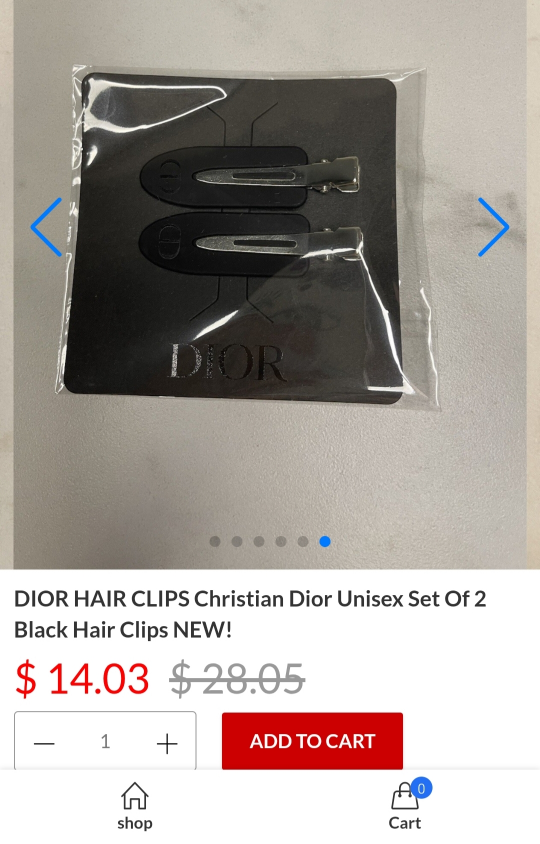 New DIOR Black Hair Clips - Set of 2 - photo 4