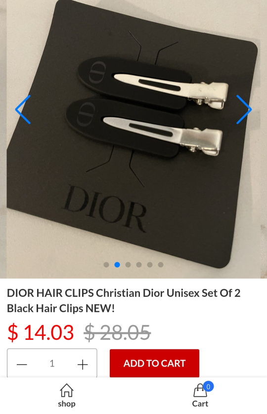 New DIOR Black Hair Clips - Set of 2 - photo 5