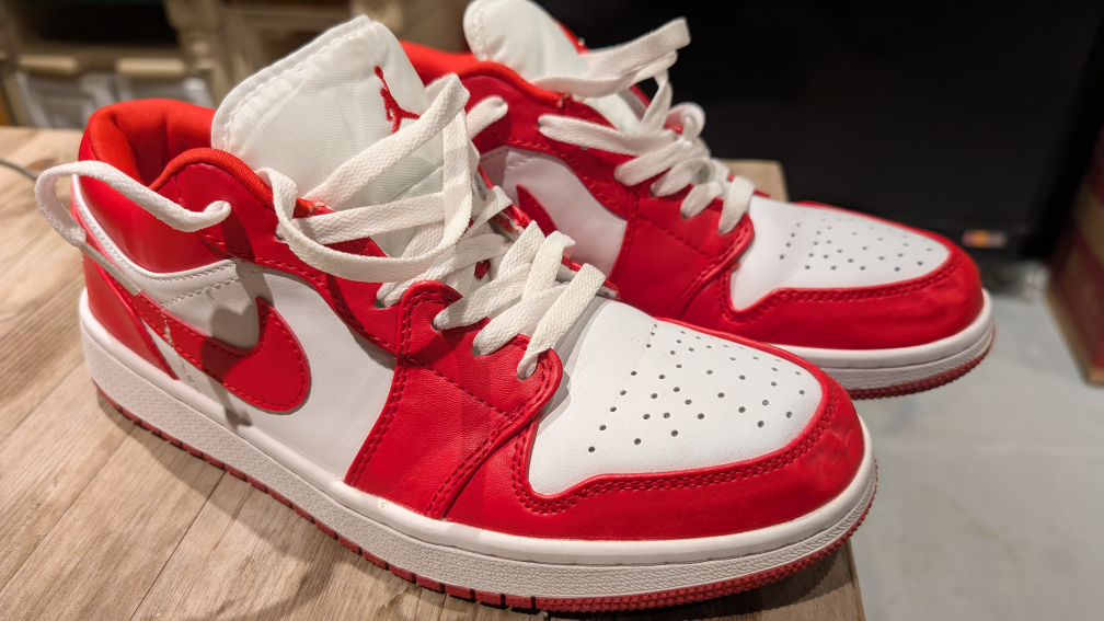 Nike Air Jordan 1 Low Red/White Shoes - photo 2