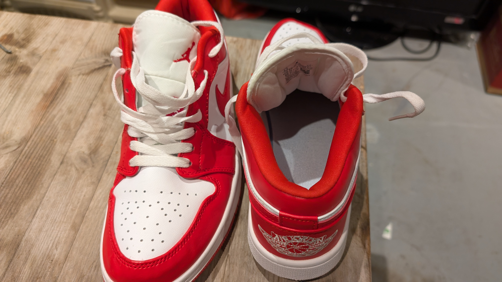 Nike Air Jordan 1 Low Red/White Shoes - photo 3