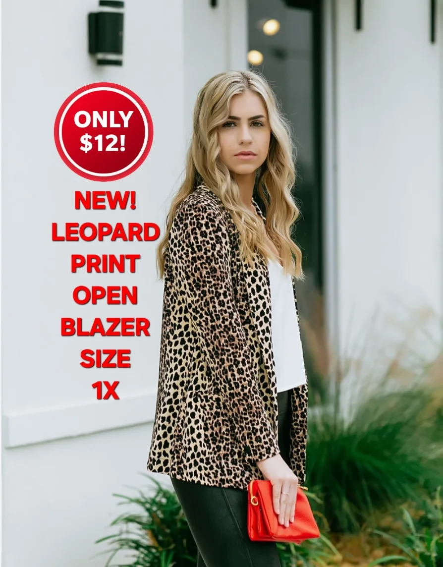 Spotted Open Blazer  - NEW WITH NO TAGS thumbnail