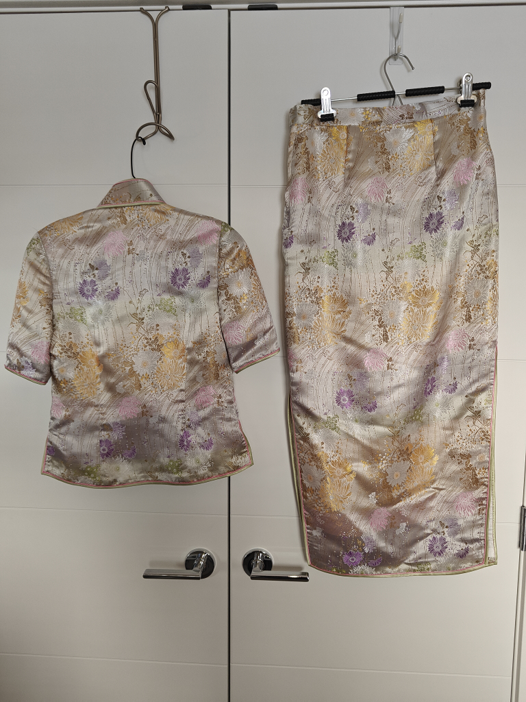 Women Chinese Cheongsam Qipao Dress Jacket & Skirt - Small - photo 4