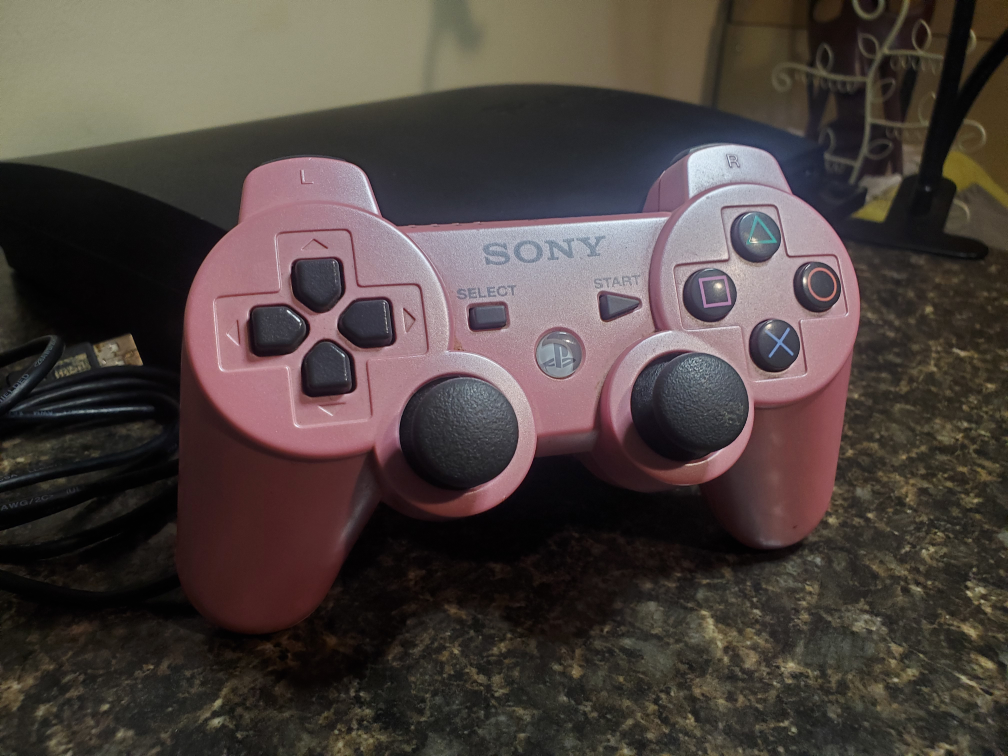 PS3 CECH-3001B with Pink Controller - photo 2