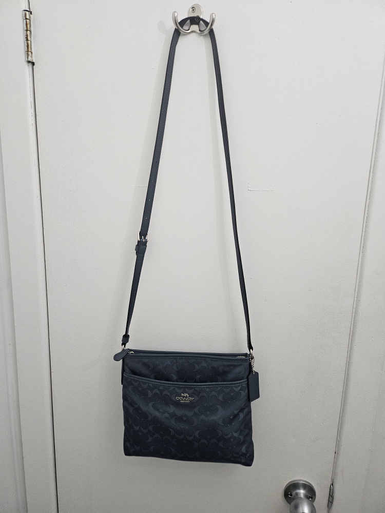 Sac bandoulière Coach bleu marine - photo 2