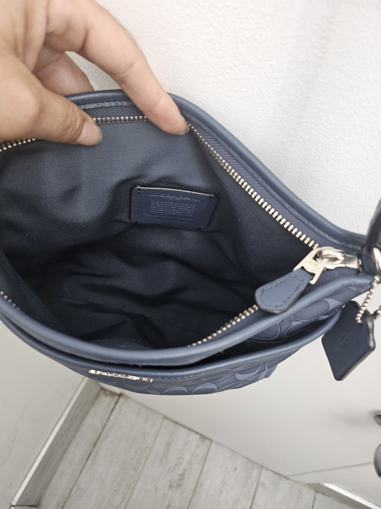 Sac bandoulière Coach bleu marine - photo 3