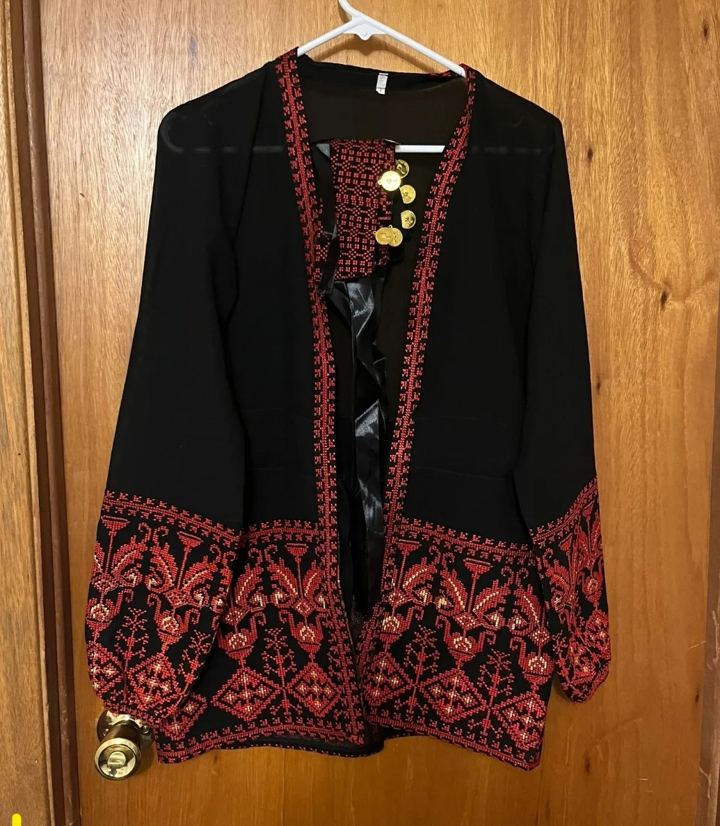 Embroidered Palestinian Thobe Dress thumbnail