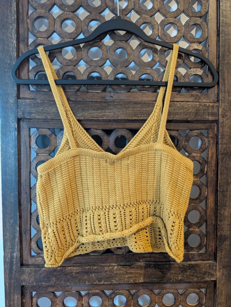 Yellow Knit Tank Top image indicator(3)