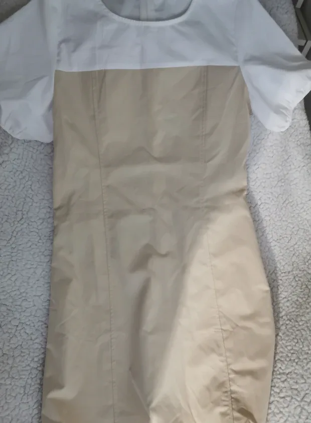 Beige & White Dress thumbnail