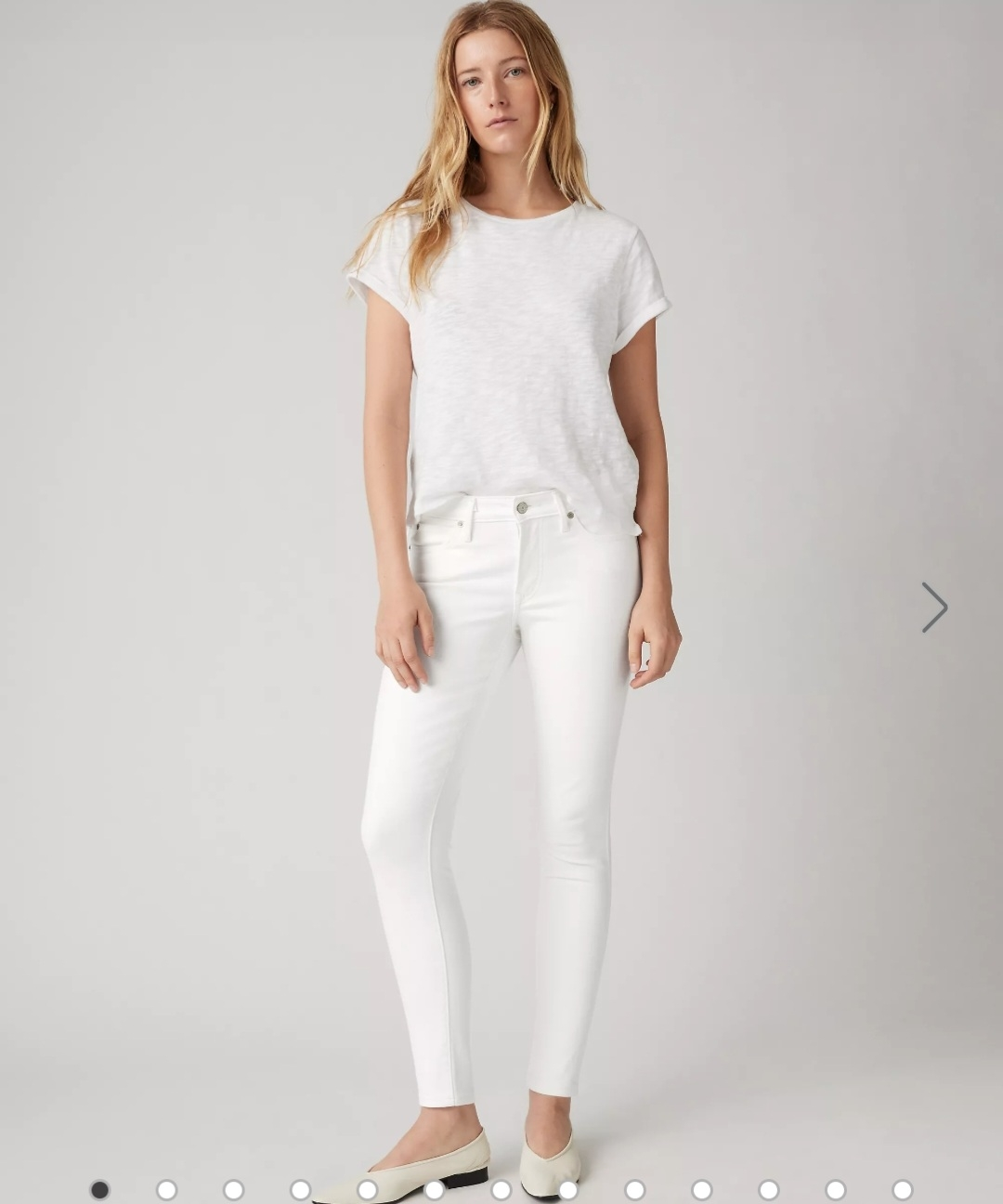 New Levi's Women's White Skinny Jeans