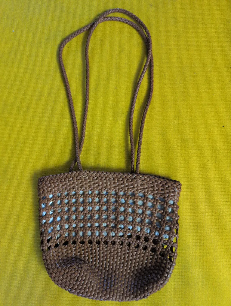 Zara Brown Woven Shoulder Bag thumbnail
