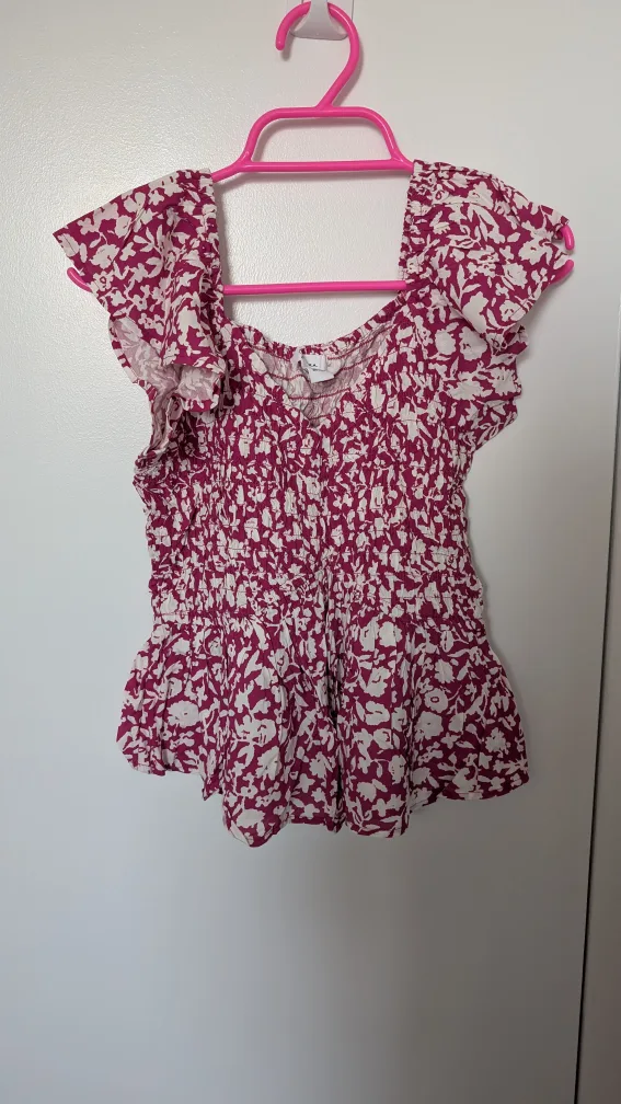 Jopaa Floral Smocked Top - Size S thumbnail