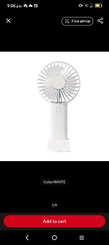White Handheld Mini Fan thumbnail