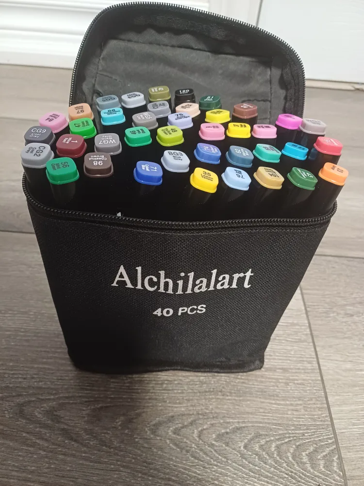 Alchilalart 40 PCS Alcohol Markers with Case thumbnail