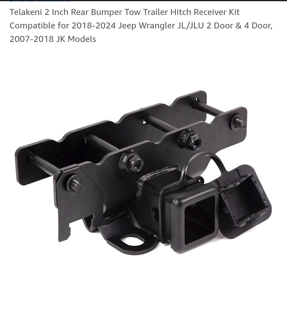 2 Inch Rear Bumper Tow Hitch