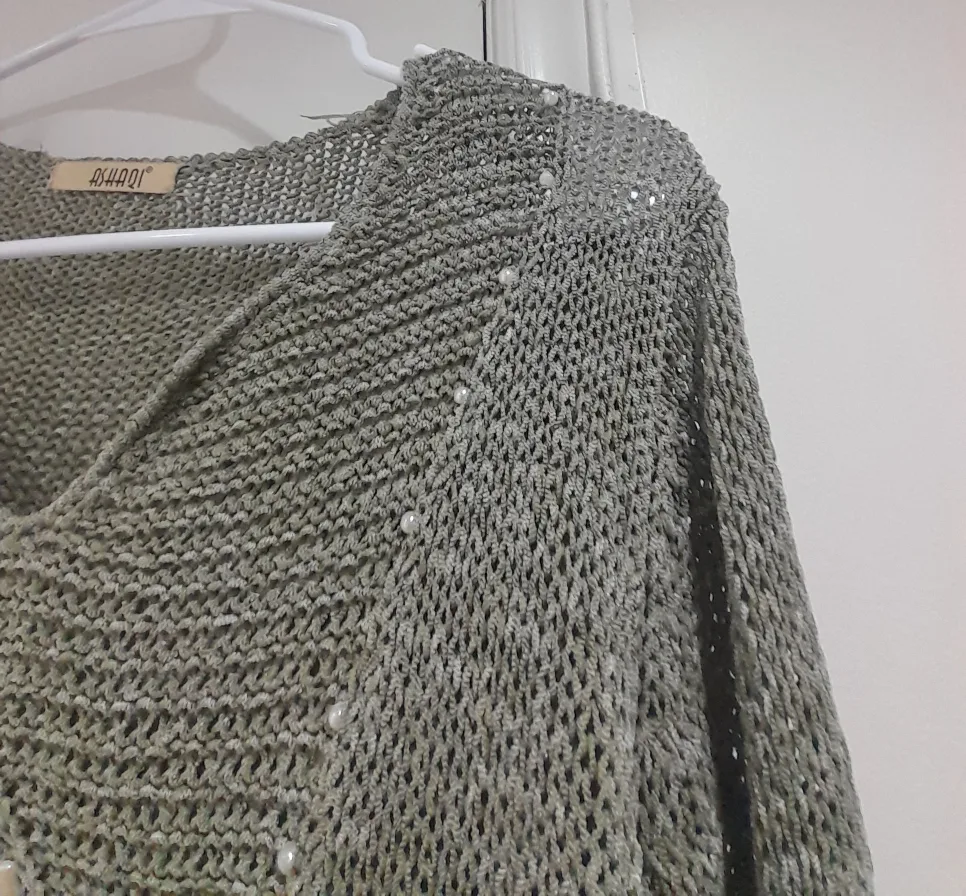 Ashaqi Knit Top - Olive Green size medium image indicator(4)