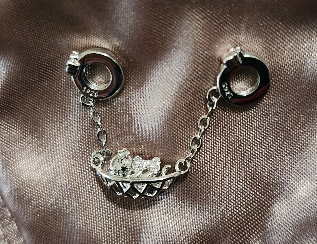 Sleeping Puppy Safety Chain Charm thumbnail