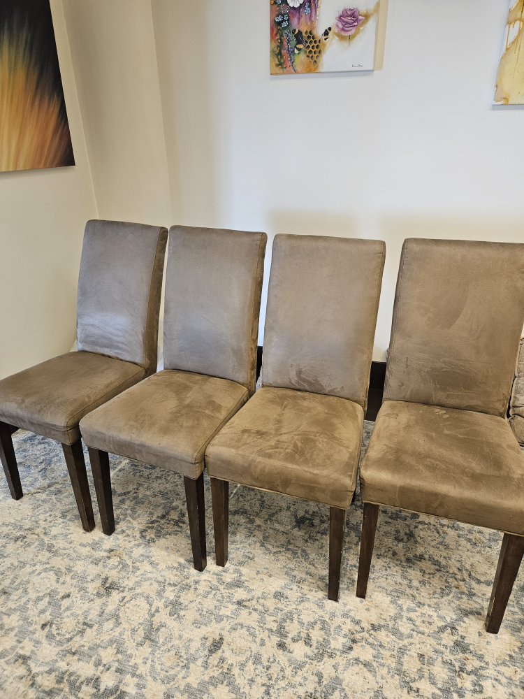 Set of 4 Dining Chairs - Brown