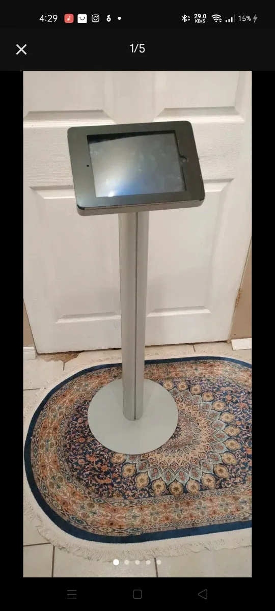Silver iPad Floor Stand image indicator(2)
