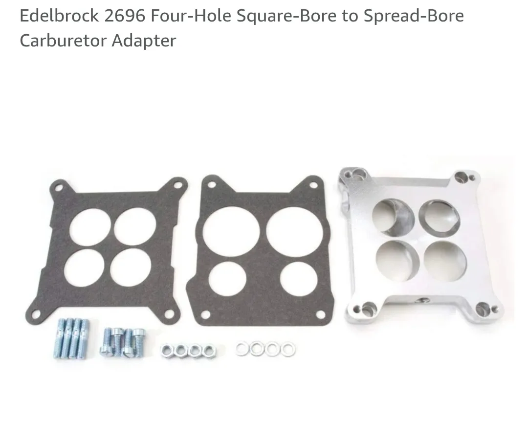 Edelbrock 2696 Square Bore to Q-Jet Adapter thumbnail